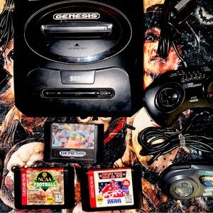 Original TESTED AND WORKING VINTAGE SEGA GENESIS with 3rd party remote